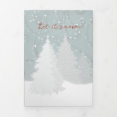 Let It Snow Photo Holiday Card 三つ折りクリスマスカード (カバー)