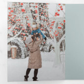 Let It Snow Photo Holiday Card 三つ折りクリスマスカード (内部最初)