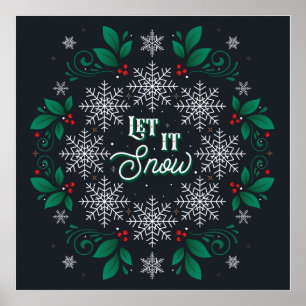 Let It Snow Poster 24x24 ポスター