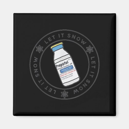 Let It Snow Profol Crna 看護師 麻酔師 Er Ed Nu マグネット (正面)