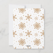 Let It Snow Red Snow Globe Christmas Photo Card シーズンカード (裏面)