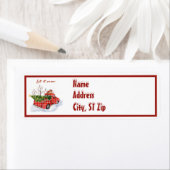 Let It Snow Red Truck Christmas Holiday customized ラベル (インサイチュ)