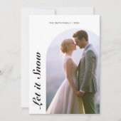 Let It Snow Romantic Couple Christmas Card シーズンカード (正面)