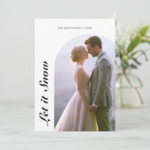 Let It Snow Romantic Couple Christmas Card シーズンカード (スタンド正面)