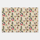 Let It Snow Scottie Dogおもしろいカスタムフォトセット ラッピングペーパーシート (正面3)