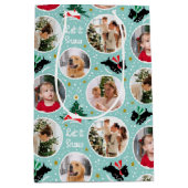 Let it Snow Scottie Dogおもしろいカスタムフォトミント ミディアムペーパーバッグ (正面)