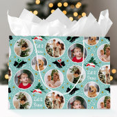 Let it Snow Scottie Dogおもしろいカスタムフォトミント ラージペーパーバッグ