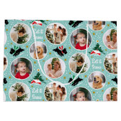 Let it Snow Scottie Dogおもしろいカスタムフォトミント ラージペーパーバッグ (裏面)