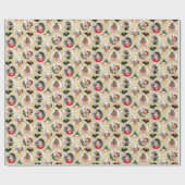 Let it Snow Scottie Dogおもしろいカスタム写真金ゴールド ラッピングペーパー (フラット)