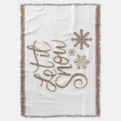 Let It Snow Sherpa Throw Blanket スローブランケット (正面縦)