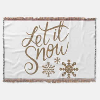 Let It Snow Sherpa Throw Blanket スローブランケット