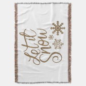 Let It Snow Sherpa Throw Blanket スローブランケット (正面縦)