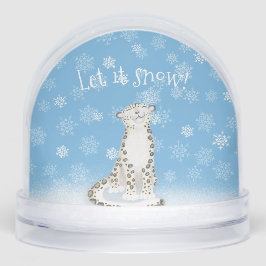 Let it snow! Snow leopard Christmas snow globe