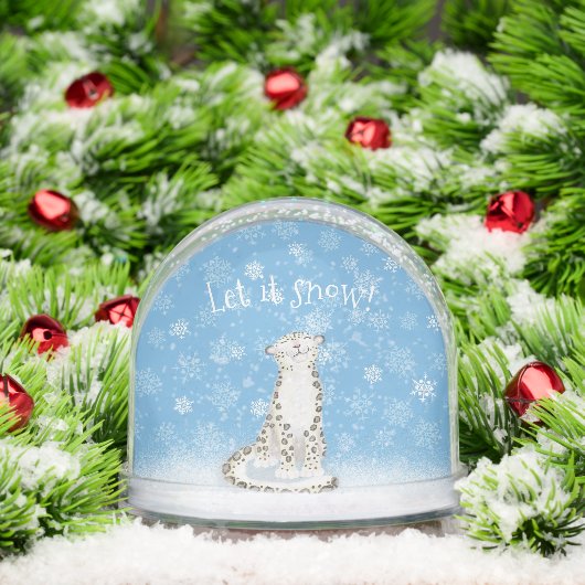 Let it snow! Snow leopard Christmas snow globe (クリスマス)