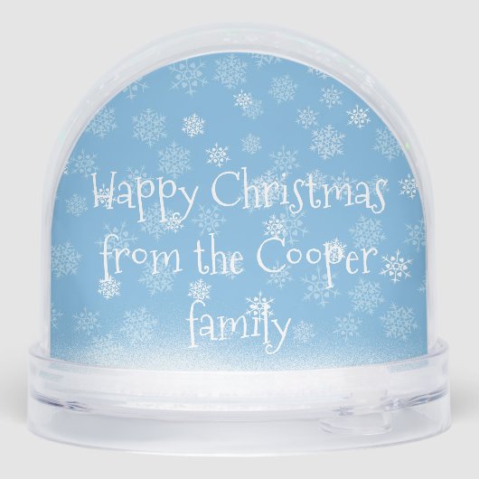 Let it snow! Snow leopard Christmas snow globe (裏面)
