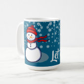 Let it snow snowman コーヒーマグカップ (正面左)