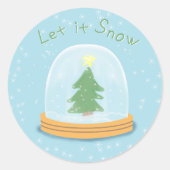 Let it snow stickers ラウンドシール (正面)