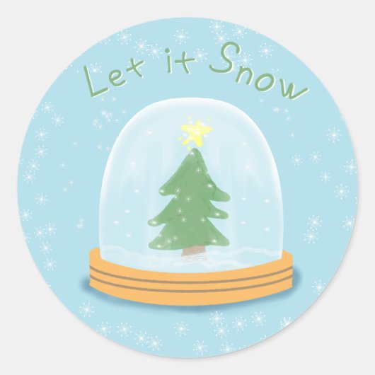 Let it snow stickers ラウンドシール (正面)
