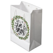 Let it Snow Water colorリース ミディアムペーパーバッグ (正面アングル)