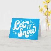 Let It Snow Winter Design カード (黄色い花)