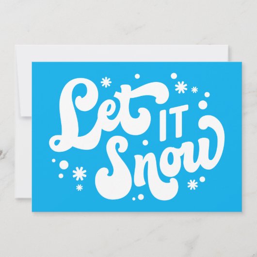 Let It Snow Winter Design カード (正面)