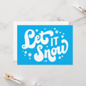 Let It Snow Winter Design カード (正面/裏面インサイチュ)