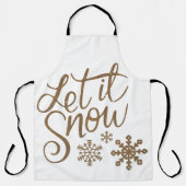 Let It Snow Winter / Holiday apron エプロン (正面)