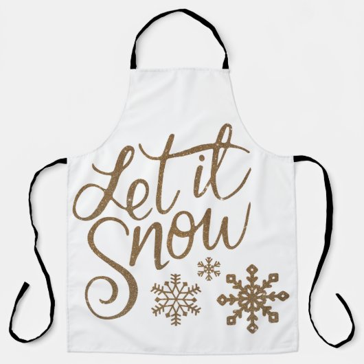 Let It Snow Winter / Holiday apron エプロン (正面)