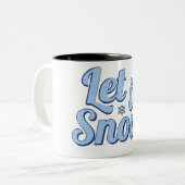 "Let It Snow Winter Mug - Perfect Holiday Gift" ツートーンマグカップ (正面左)