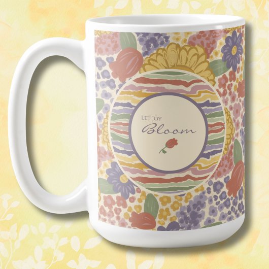 Let Joy Bloom – Floral Inspirational Coffee Mug コーヒーマグカップ