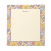 Let Joy Bloom –Floral Notepad with Joyful Message  ノートパッド (正面)