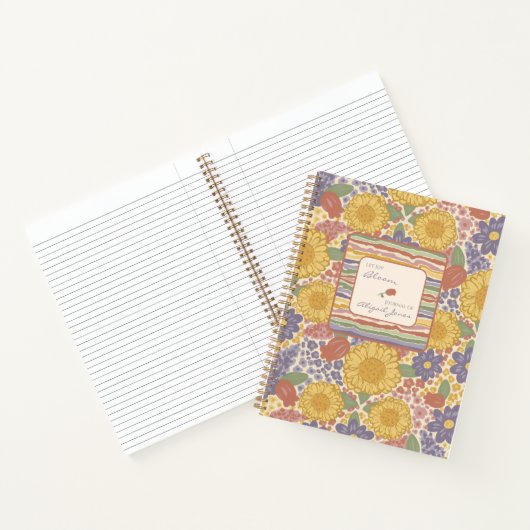 Let Joy Bloom – Personalized Floral Journal ノートブック (内部)