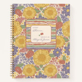Let Joy Bloom – Personalized Floral Journal ノートブック (正面)