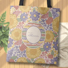Let Joy Bloom – Personalized Floral Tote Bag  トートバッグ