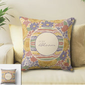 Let Joy Bloom Reversible Floral Throw Pillow  クッション