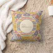 Let Joy Bloom Reversible Floral Throw Pillow  クッション (ブランケット)