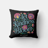 Let Kindness Bloom Be Kind Rainbow Flowers Inspire クッション (正面)