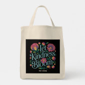 Let Kindness Bloom Be Kind Rainbow Flowers Inspire トートバッグ (裏面)