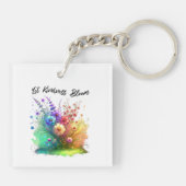 Let Kindness Bloom Floral キーホルダー (裏面)