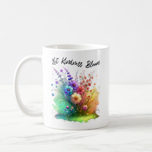 Let Kindness Bloom Floral コーヒーマグカップ (左)