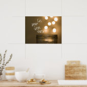 Let Light Shine Bible Verse Christian引用文 ポスター (キッチン)