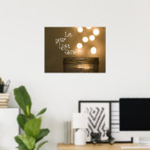 Let Light Shine Bible Verse Christian引用文 ポスター (ホームオフィス)