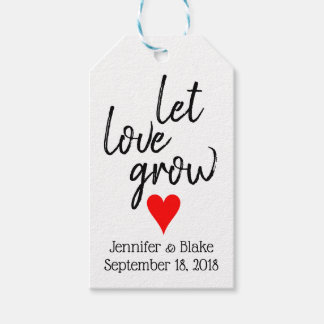 Let Love Growカスタマイズ可能な結婚式の引き出物ラベル ギフトタグ