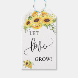 Let Love Grow植物ギフトひまわり結婚の ギフトタグ