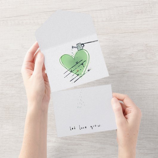 let love grow オールインワン招待状 (貼ってはがせる)