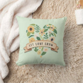 Let Love Grow | 植物のハート クッション (ブランケット)