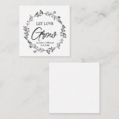 let love grow ,botanical wedding plant favor ノートカード (正面/裏面)