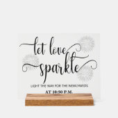 Let love sparkle ウェディング アクリルサイン (正面)