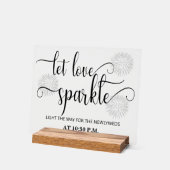 Let love sparkle ウェディング アクリルサイン (傾斜)