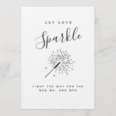 Let Love Sparkle Modern Minimalist Wedding  招待状 (正面)